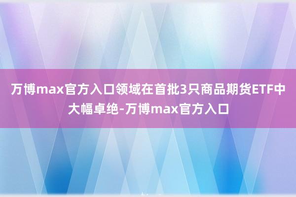 万博max官方入口领域在首批3只商品期货ETF中大幅卓绝-万博max官方入口