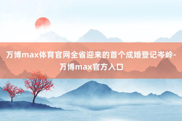 万博max体育官网全省迎来的首个成婚登记岑岭-万博max官方入口